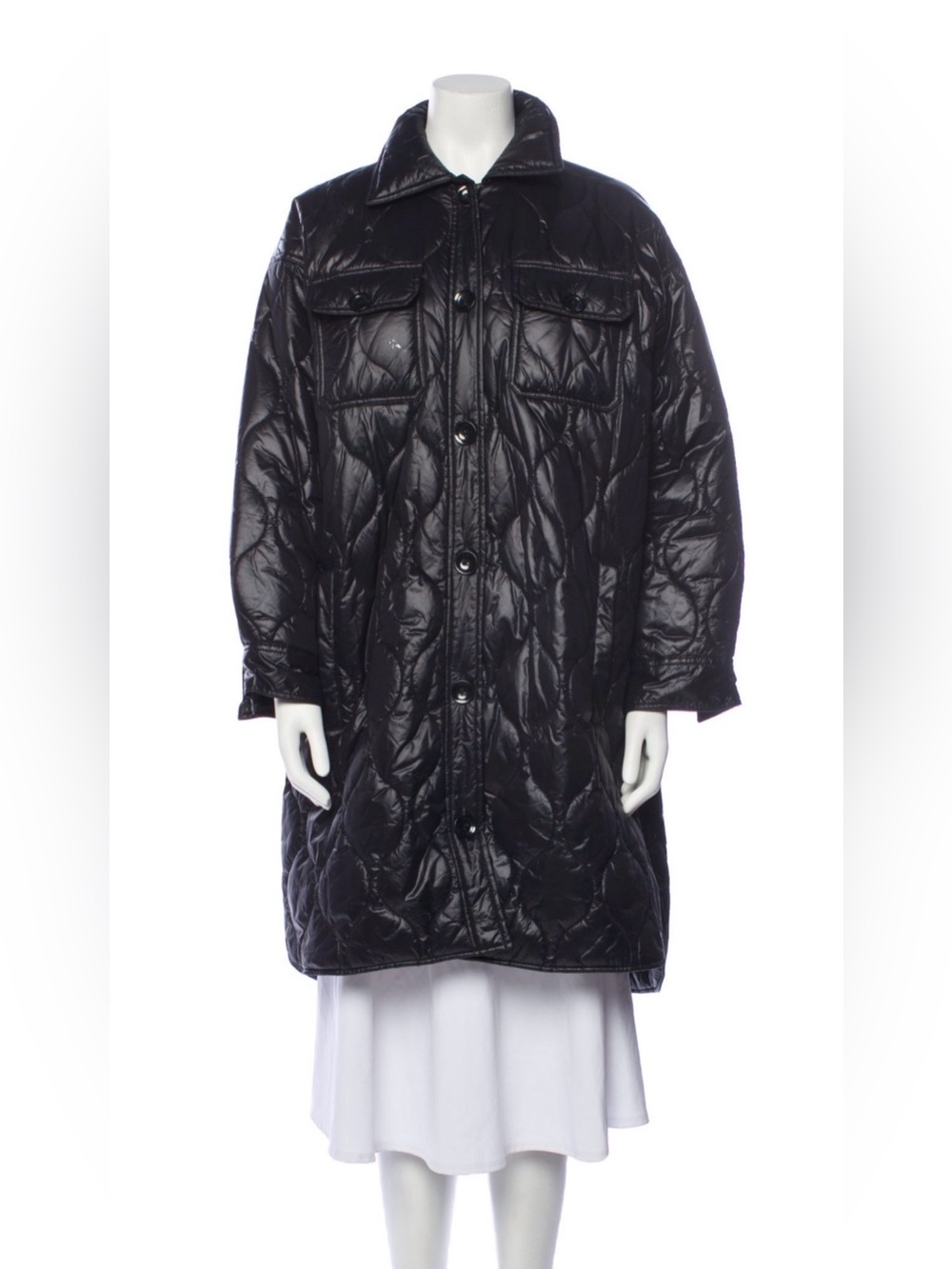 STAND STUDIO Black Padded Coat Billie Long Jacket Size 40 US 8 Medium Oversized